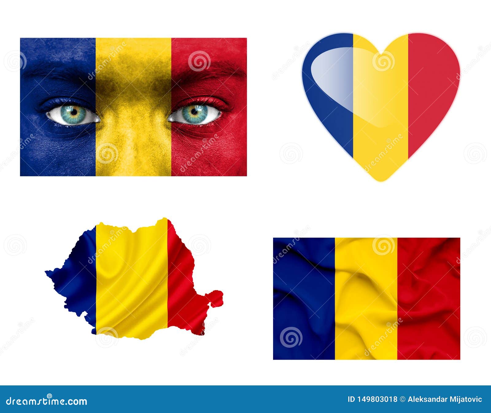 Set of Various Romania Flags Stock Photo Image of romania, background 149803018