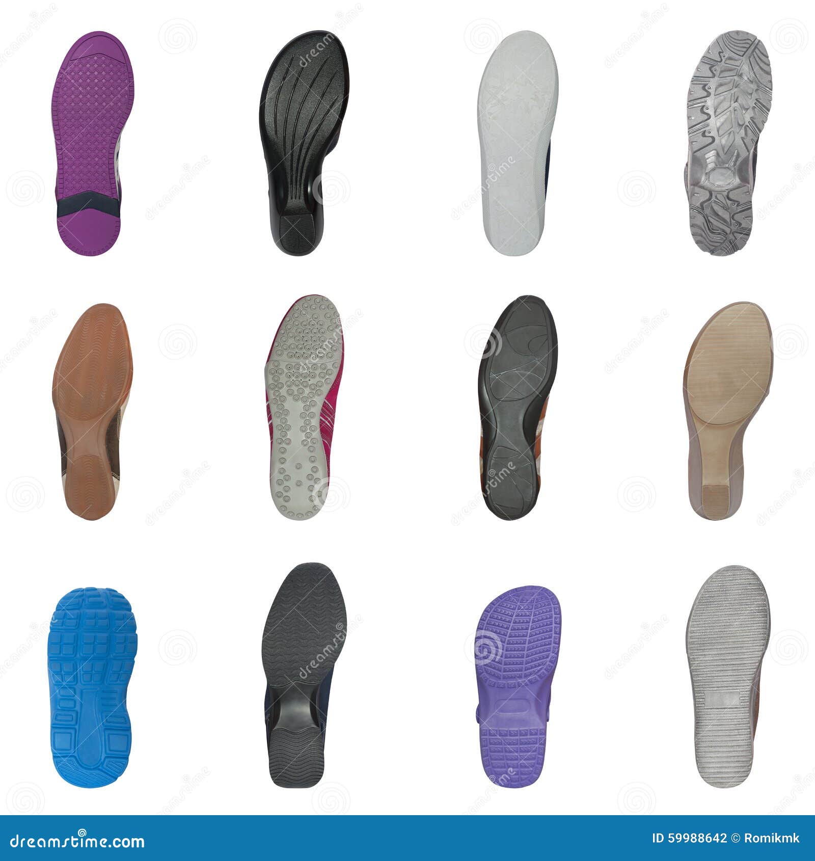 Set of various shoe soles stock photo. Image of women 59988642