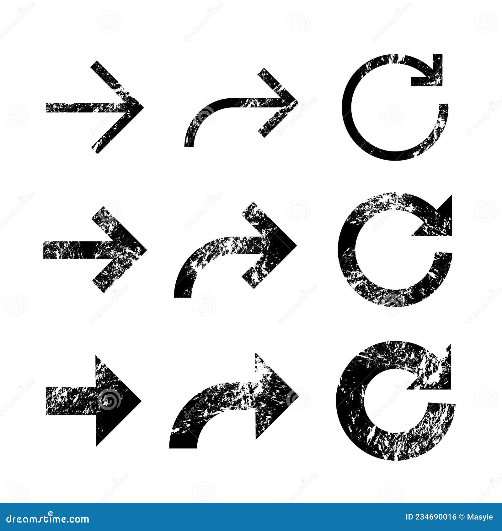 Set of vector arrow stamps stock vector. Illustration of arrow 234690016