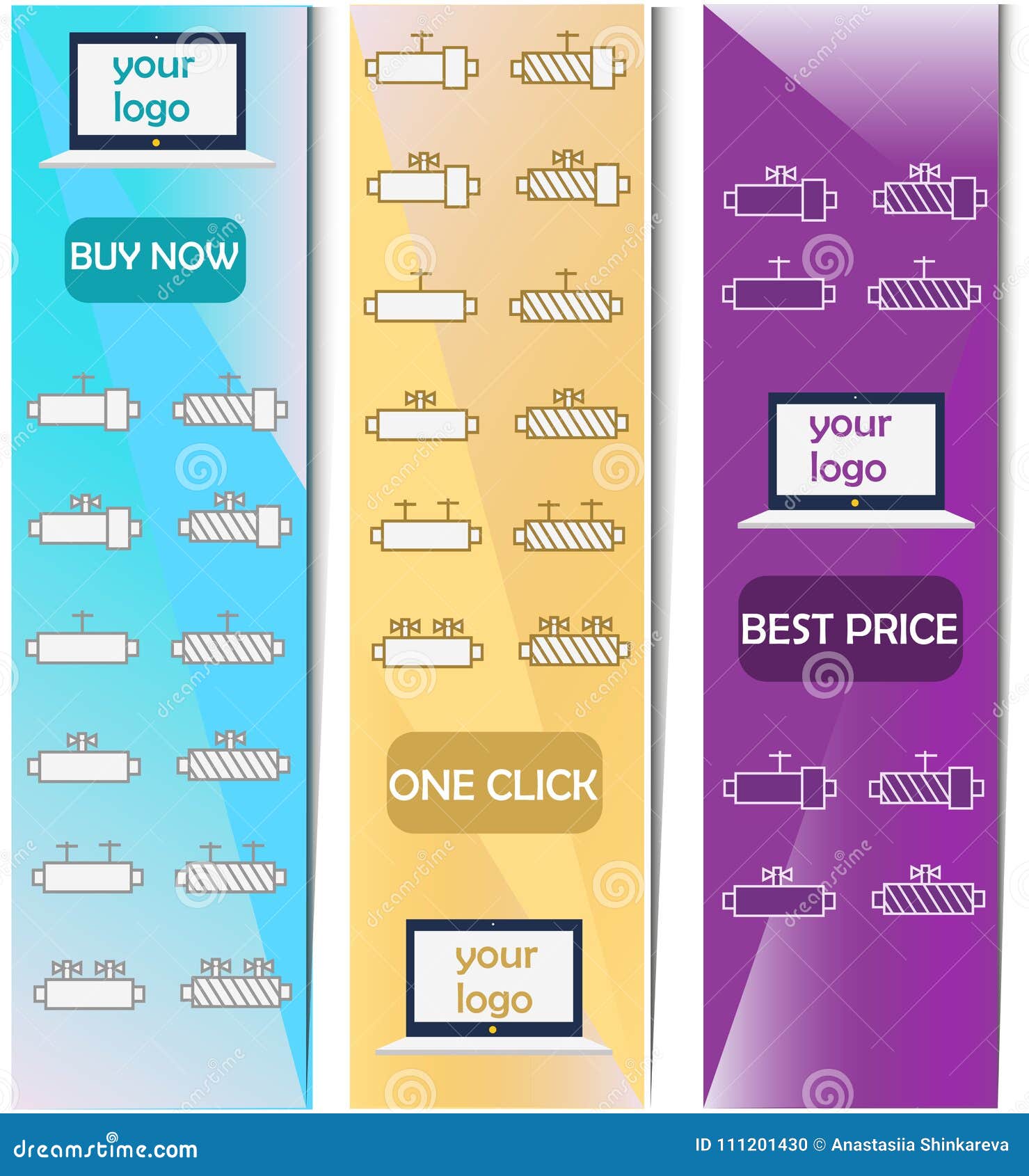 set of  banners, web banners