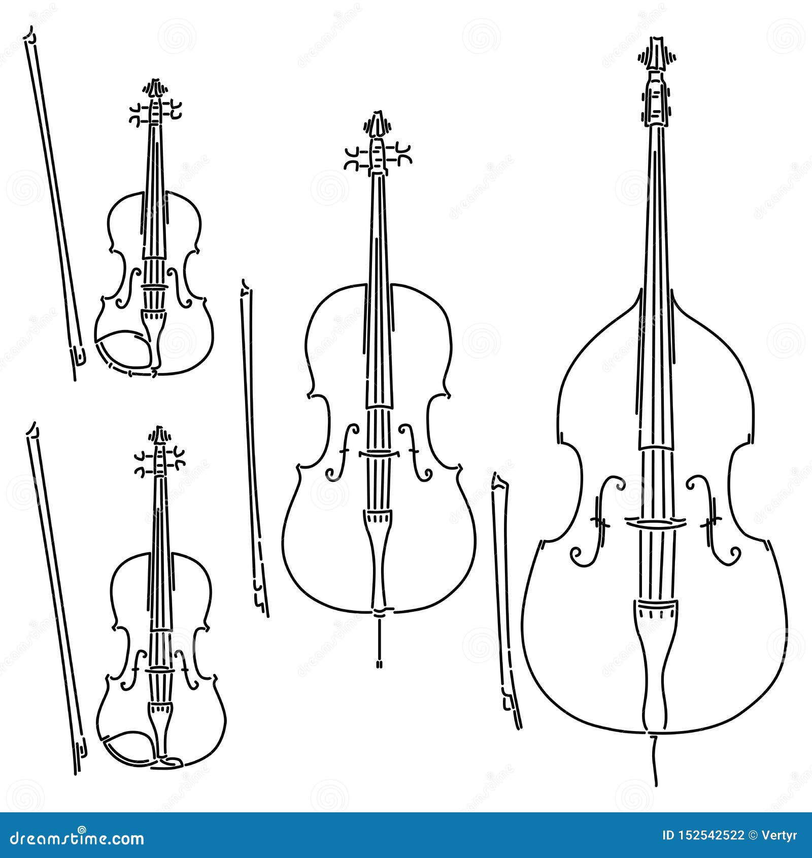 Violin Cello Double Bass Stock Illustrations – 277 Violin Viola Cello Double Bass Stock Vectors & Clipart -