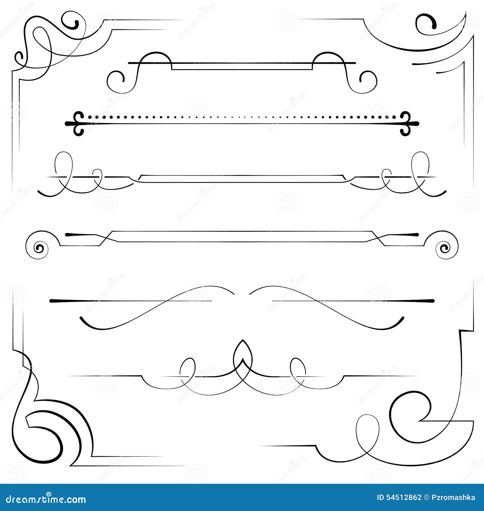 set of  corners and bookplate