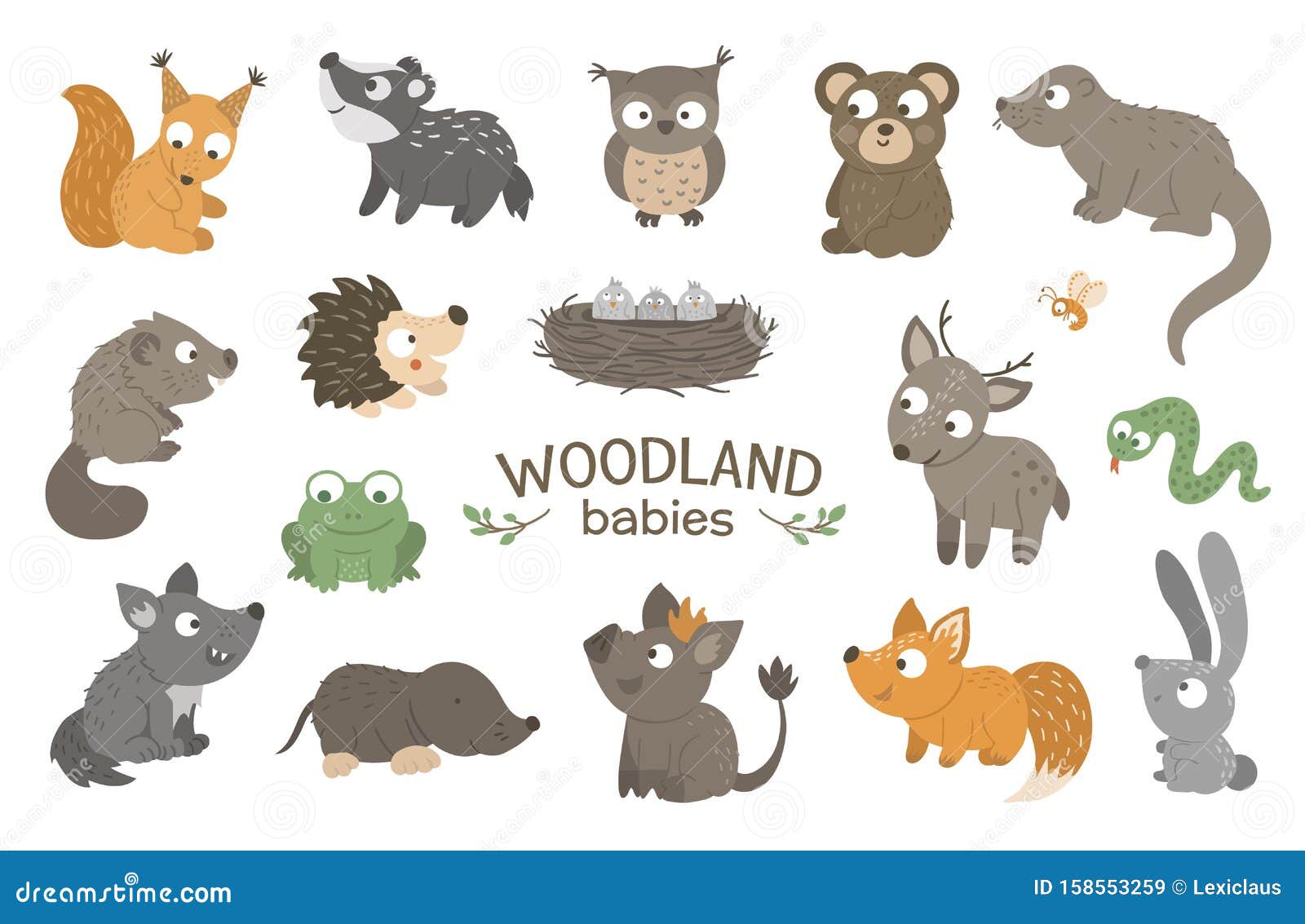 Woodland Animals Stock Illustrations – 20,20 Woodland Animals ...
