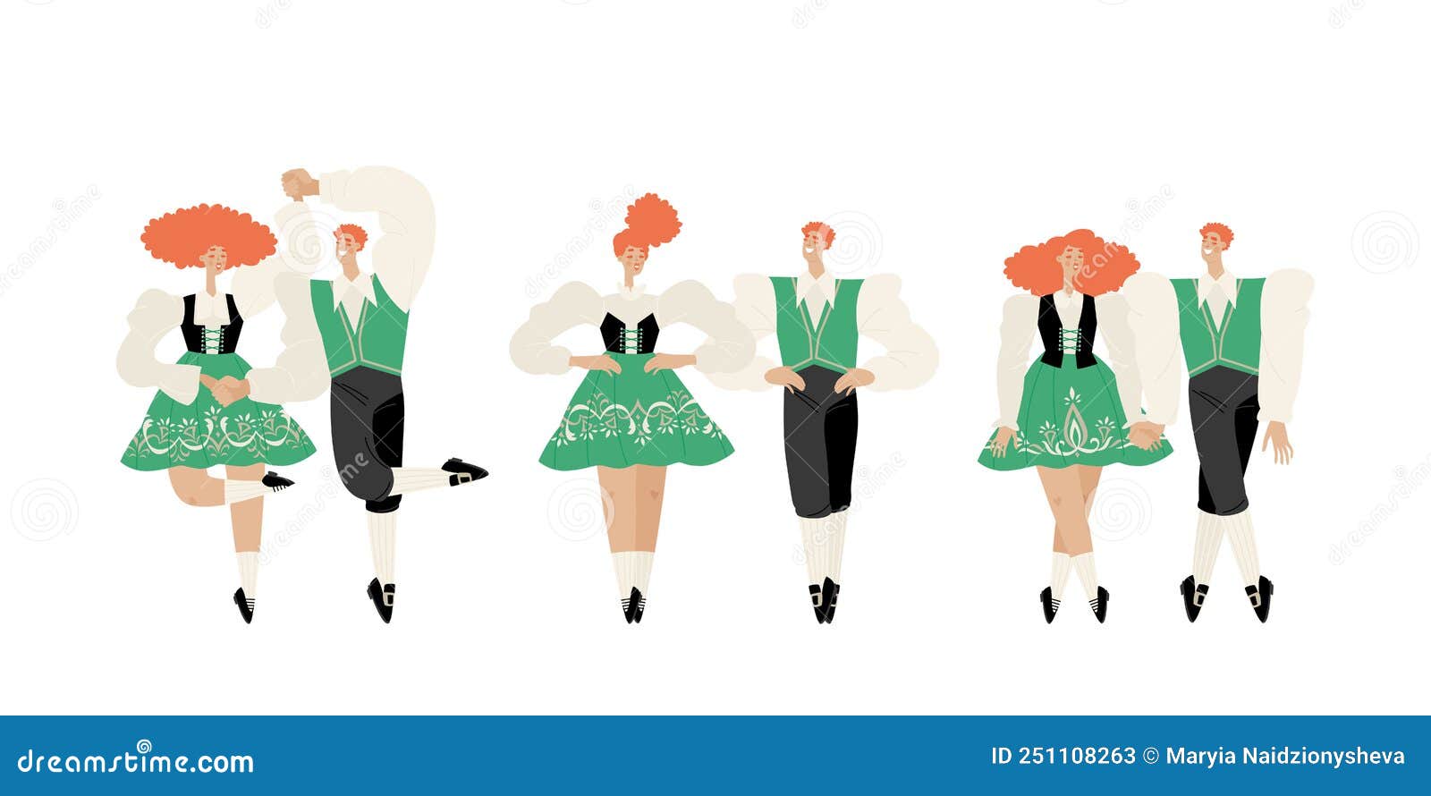 Irish Dances. The `bird` Element. The Girl Is Dancing Irish Dance. A ...