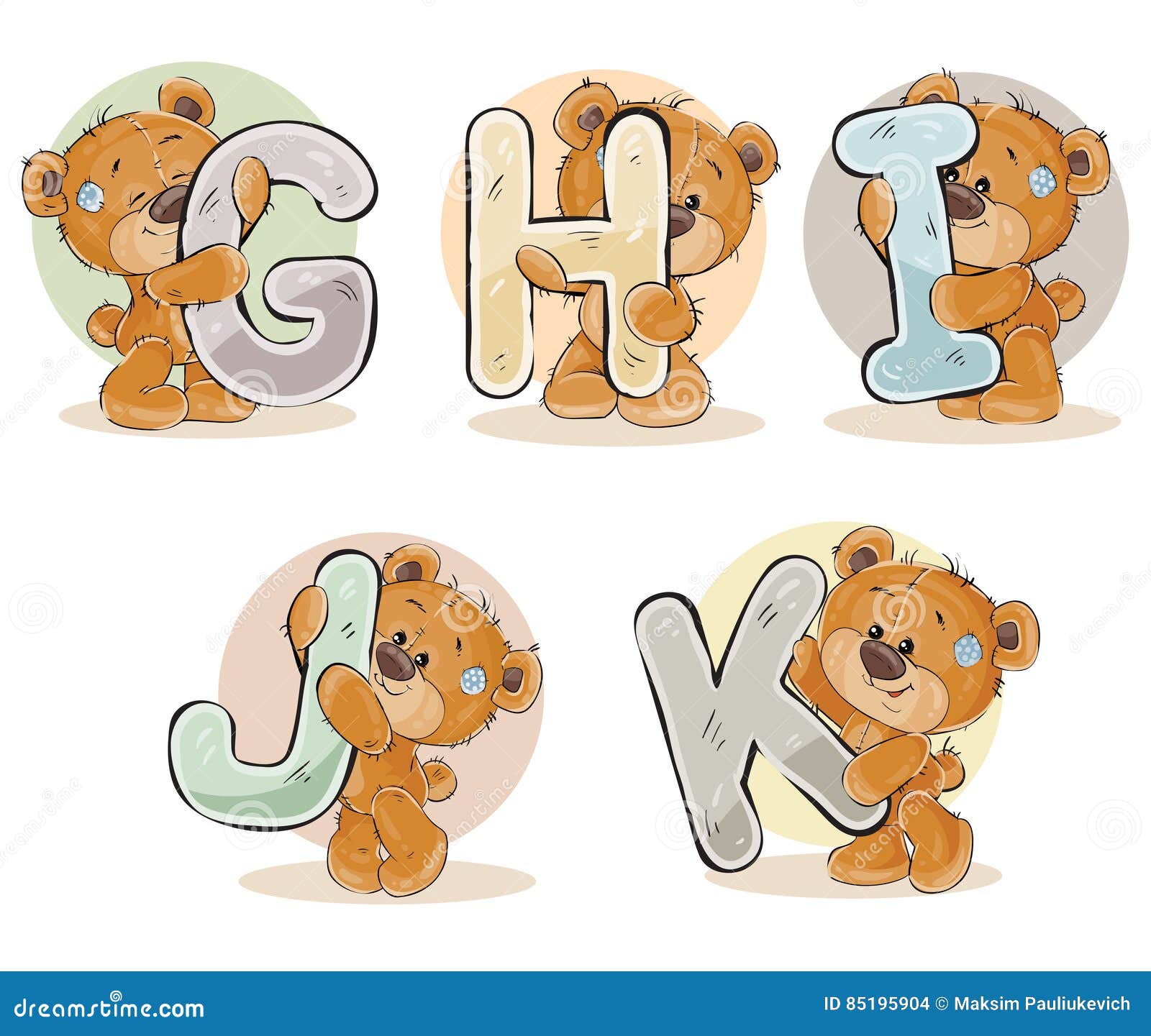 Teddy Bear Alphabet Match and Clip