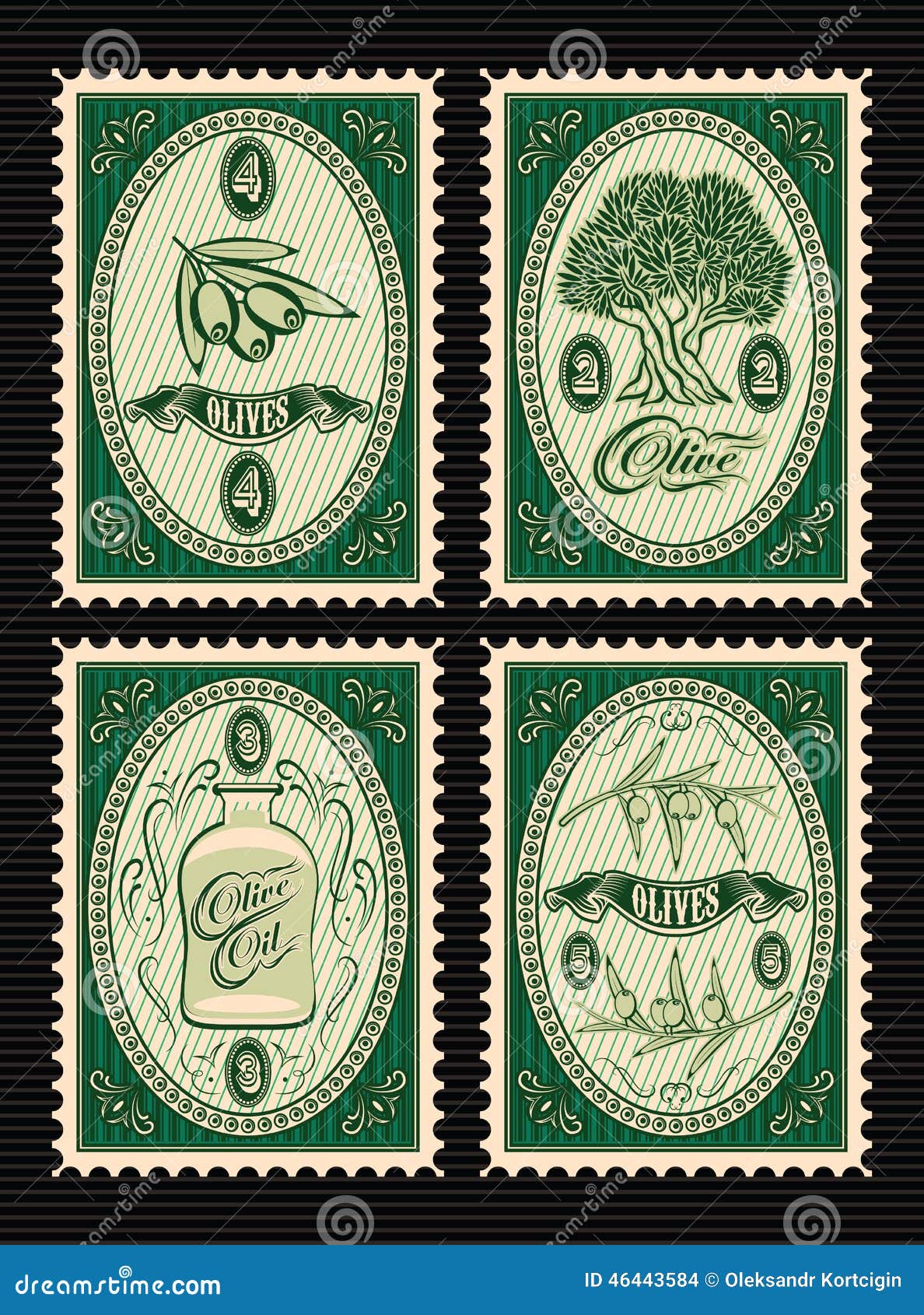 Olives And Olive Branches Vector Collection. Greek Olives Branch