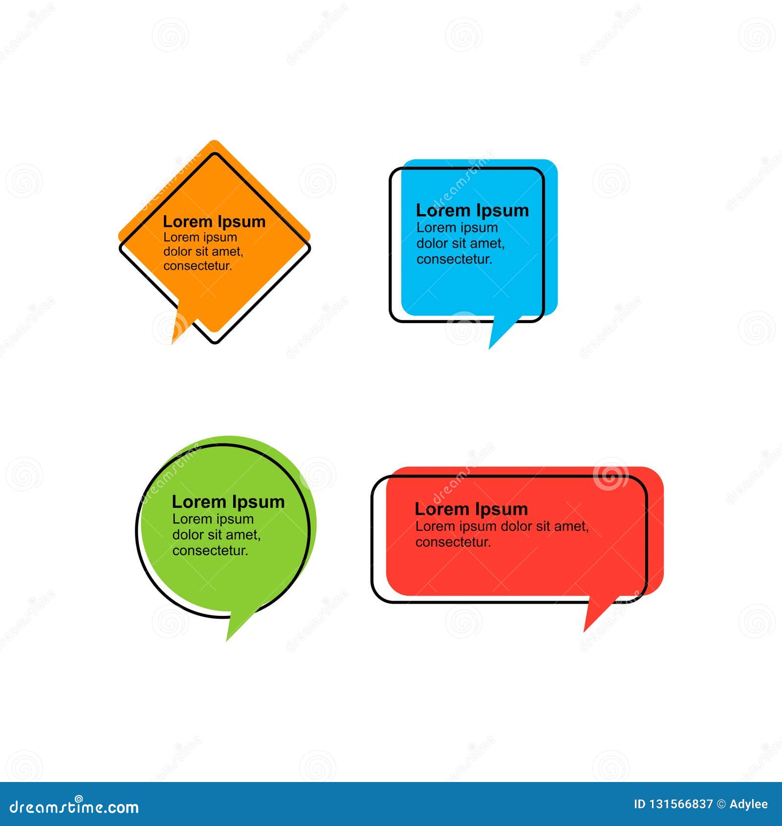 Set Vector Trendy Quotation Or Citation Template 5 Stock Image Illustration Of Border Quotation