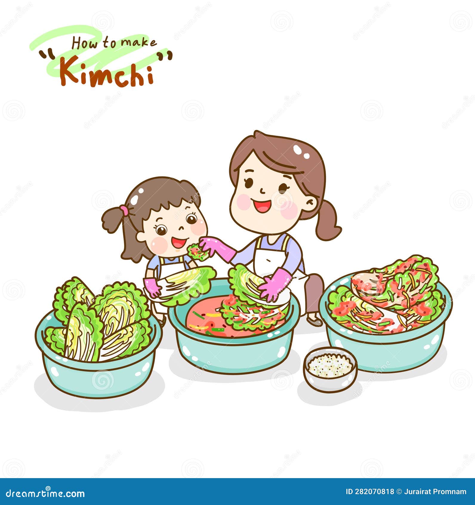 Set Cartoon Washing Vegetable Character. Stock Illustration