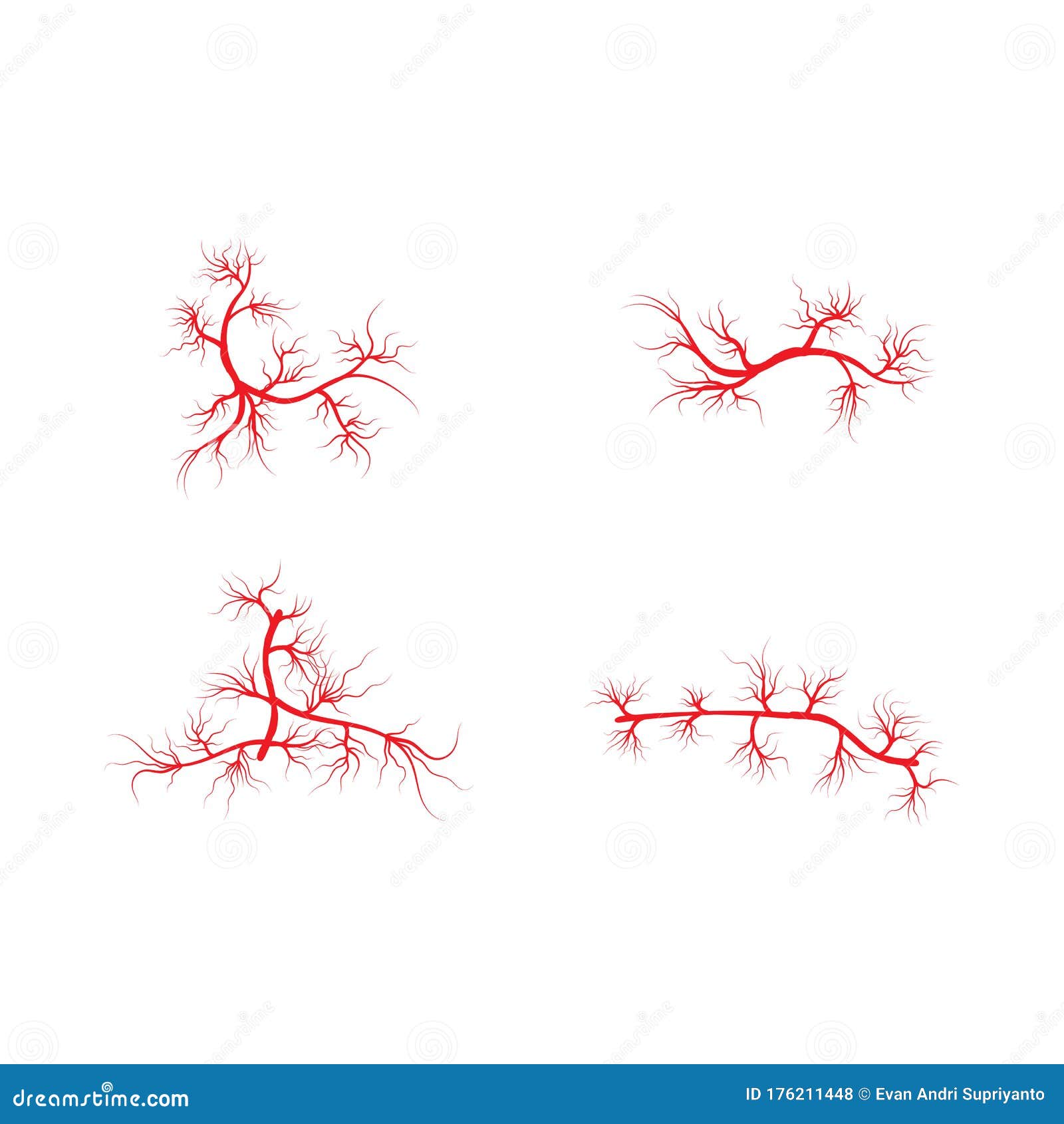 Set Veins Logo Template Vector Stock Vector - Illustration of abstract ...