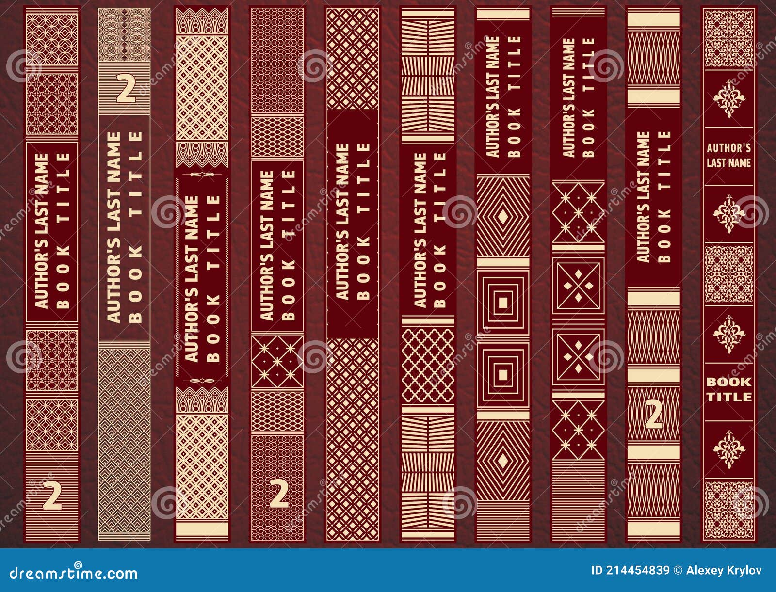 Template for the Design of the Book Spine Stock Vector Illustration Template for the Design of the Book Spine Stock Vector Illustration