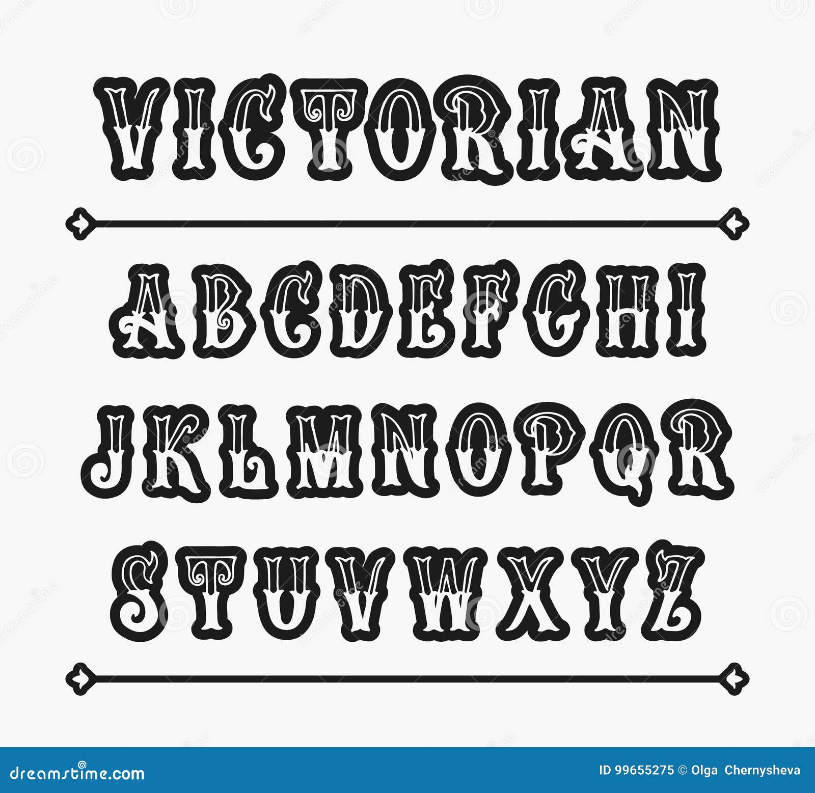 victorian style font a victorian style font a