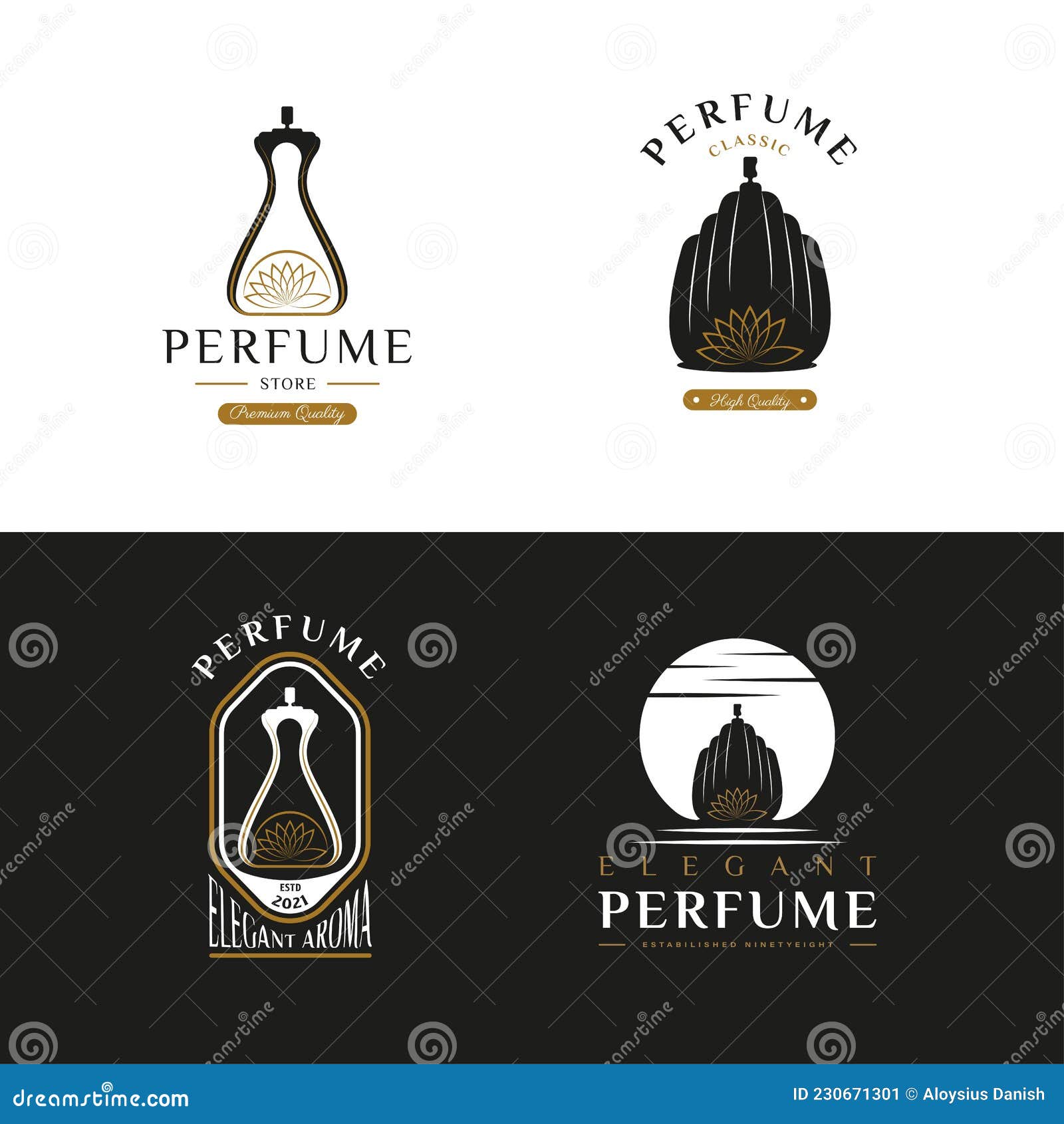 Premium Vector, Luxury perfume logo template design