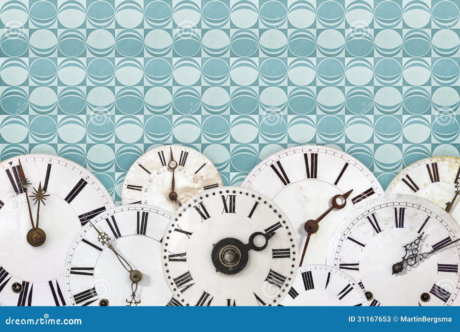 Set of Vintage Clock Faces Against a Retro Wallpaper Background Stock Image - Image of classic, face: 31167653 Set of Vintage Clock Faces Against a Retro Wallpaper Background Stock Image - Image of classic, face: 31167653