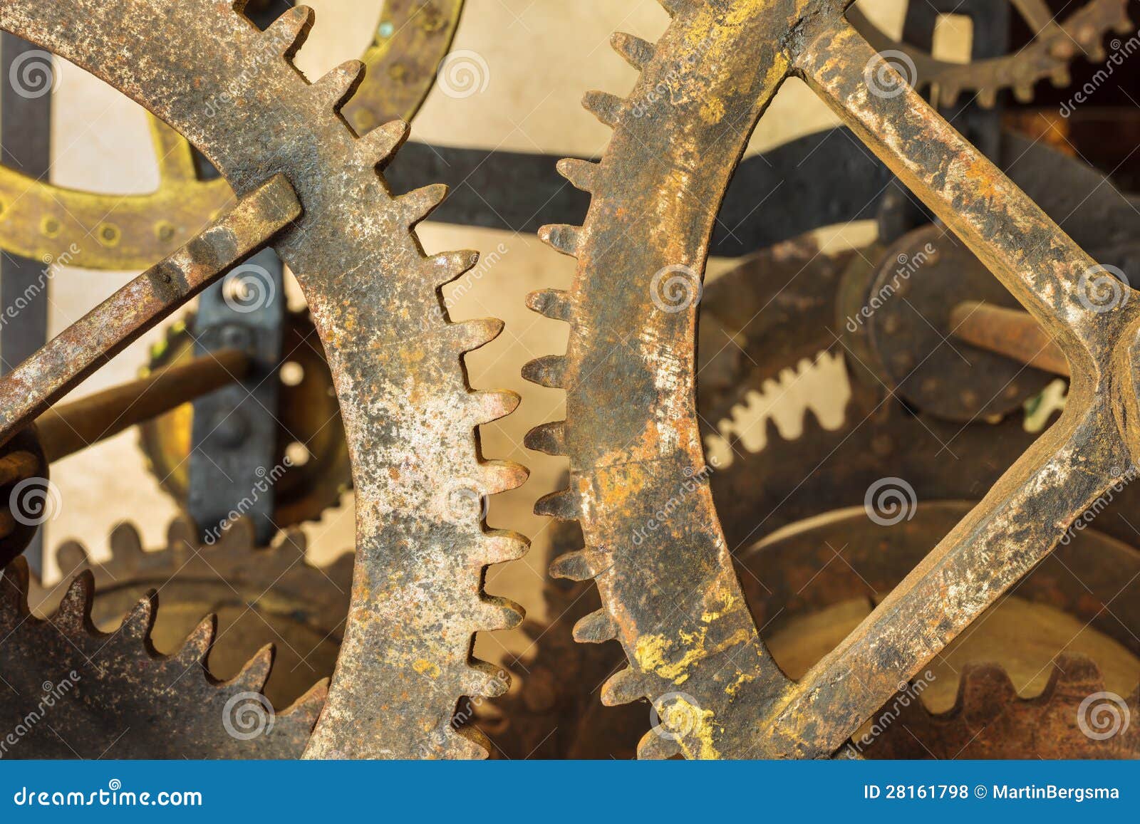 Set of Vintage Rusted Gearwheels Stock Photo Image of gear, closeup