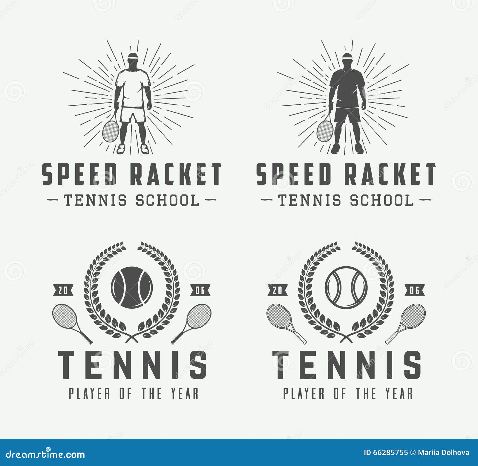 Tennis Logos Vector Illustration | CartoonDealer.com #1709402