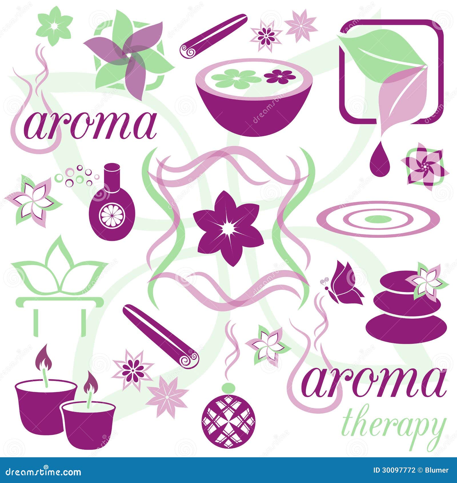 Aromatherapy icons stock vector. Illustration of chinese 30097772
