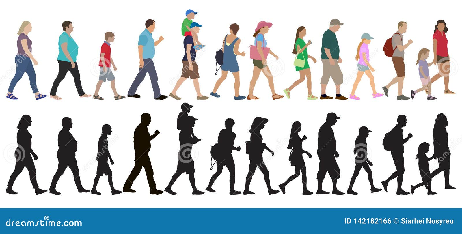 Silhouettes People Walking Stock Illustrations – 4,769 Silhouettes People  Walking Stock Illustrations, Vectors & Clipart - Dreamstime