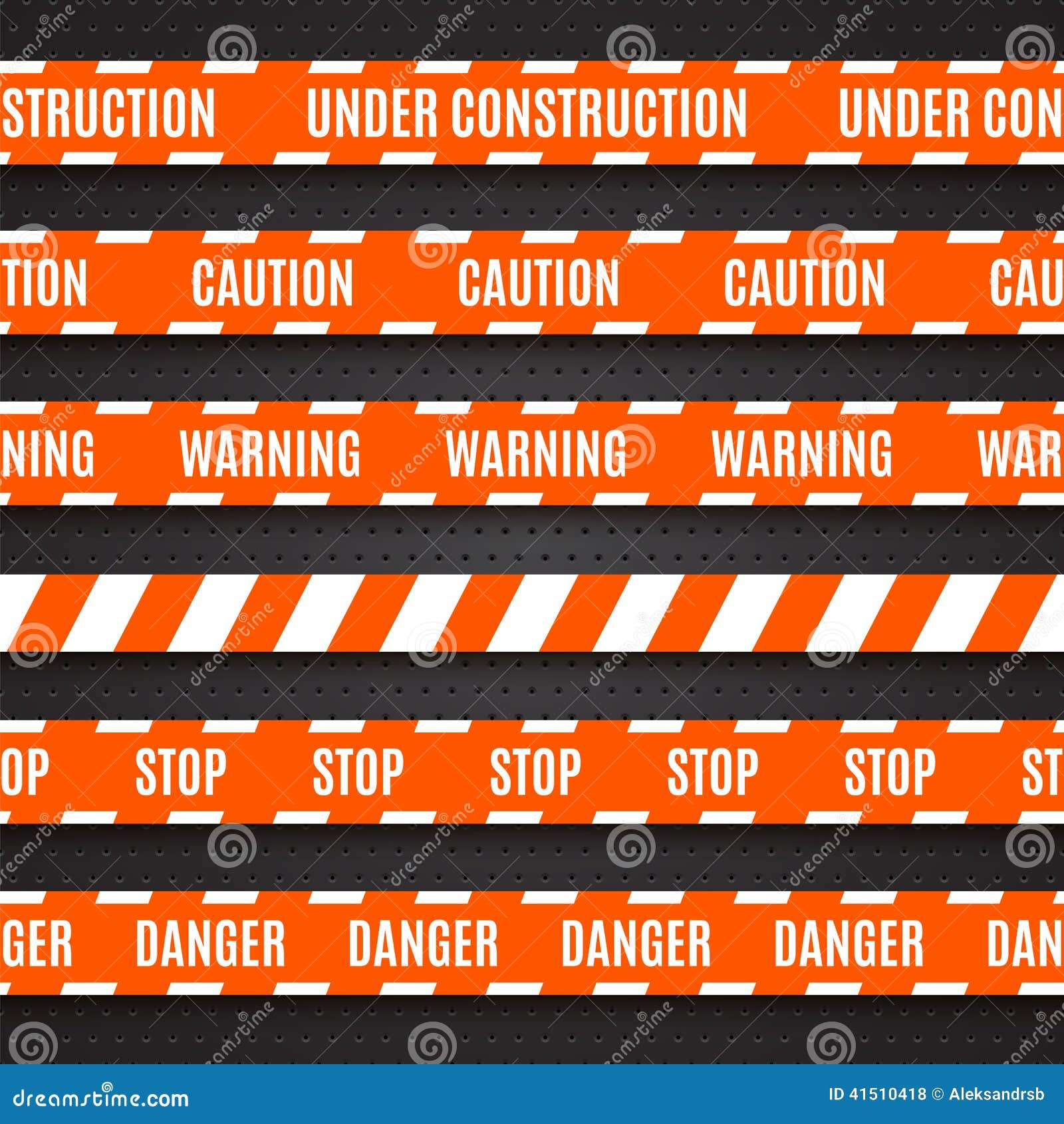 Set of warning tapes stock vector. Illustration of orange 41510418