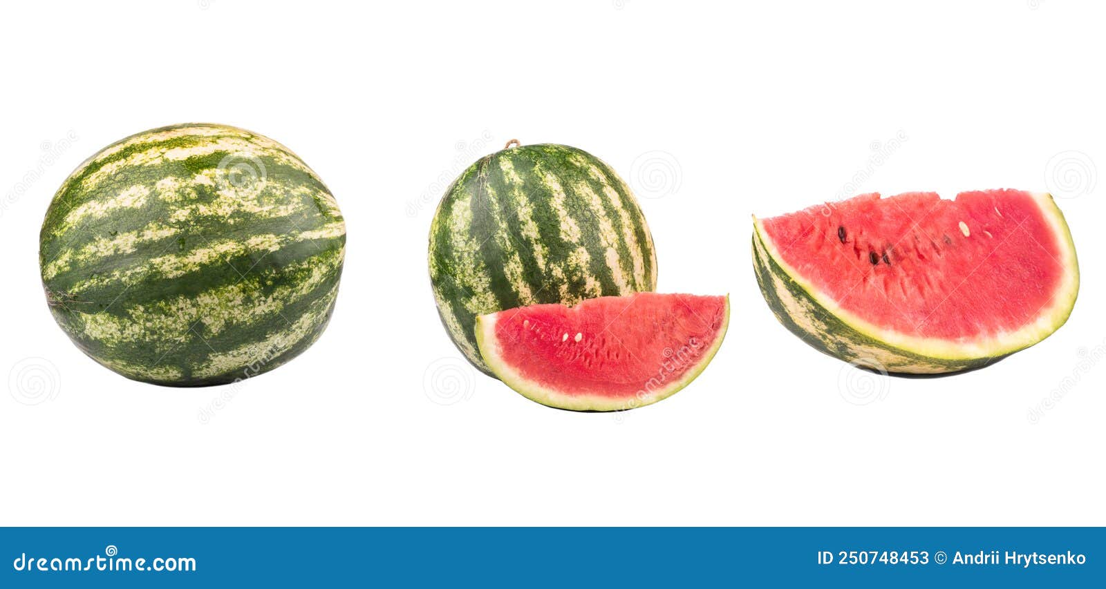 Set of Watermelon Fruits Isolated Stock Image Image of fruit, reflection 250748453