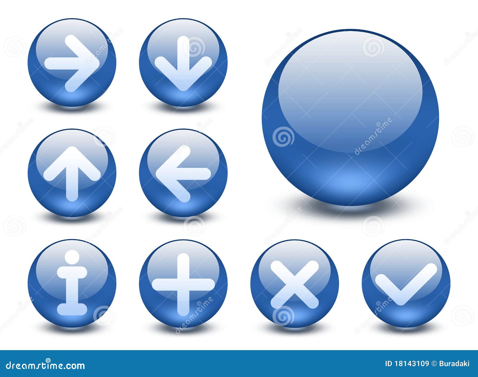 a set of web buttons