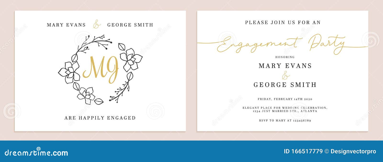 Set of Wedding Invitation Cards Design Templates Stock Vector In Celebrate It Templates Place Cards