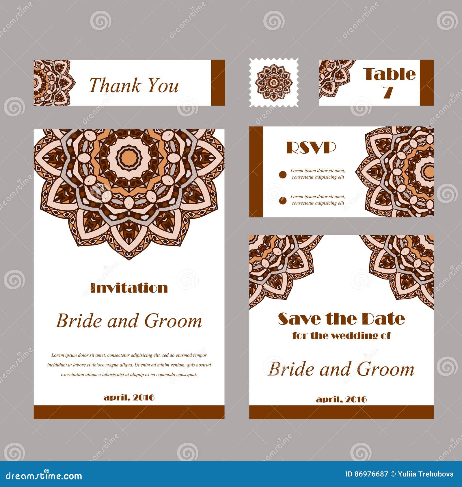 Wedding Invitation And Save The Date Cards Vector ...