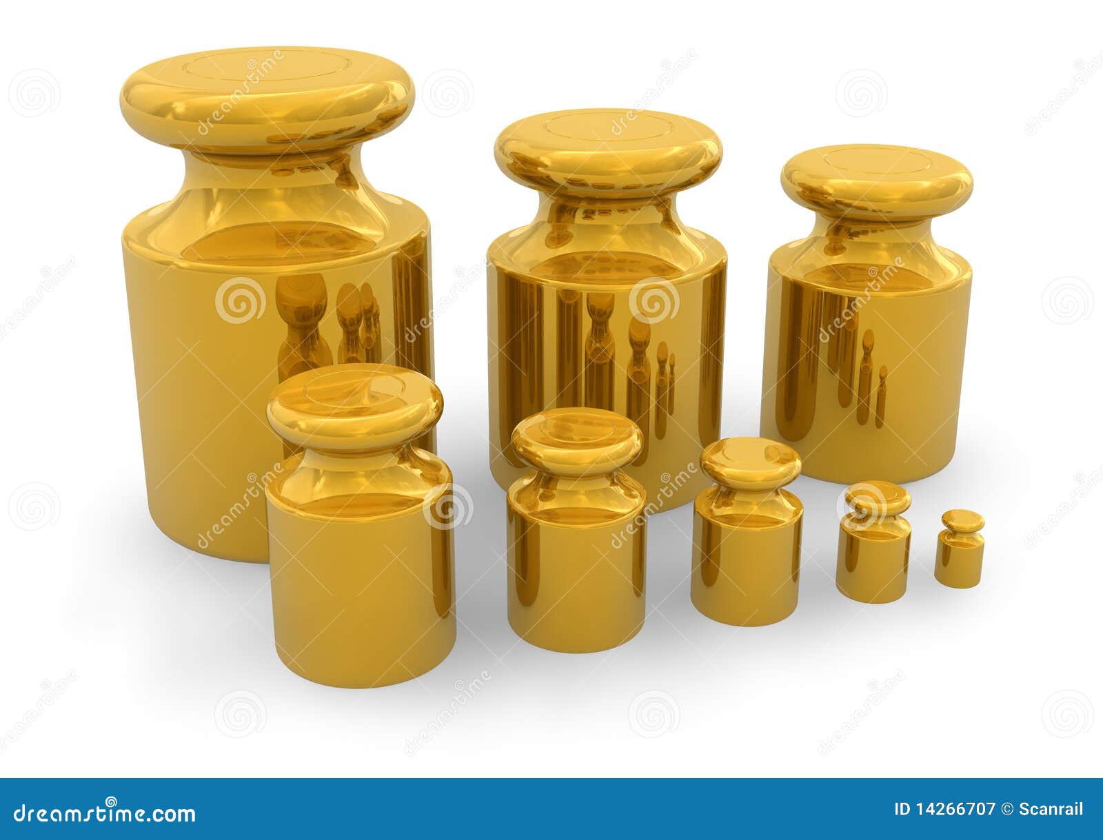Set of weights for scales stock illustration. Illustration of kilogram