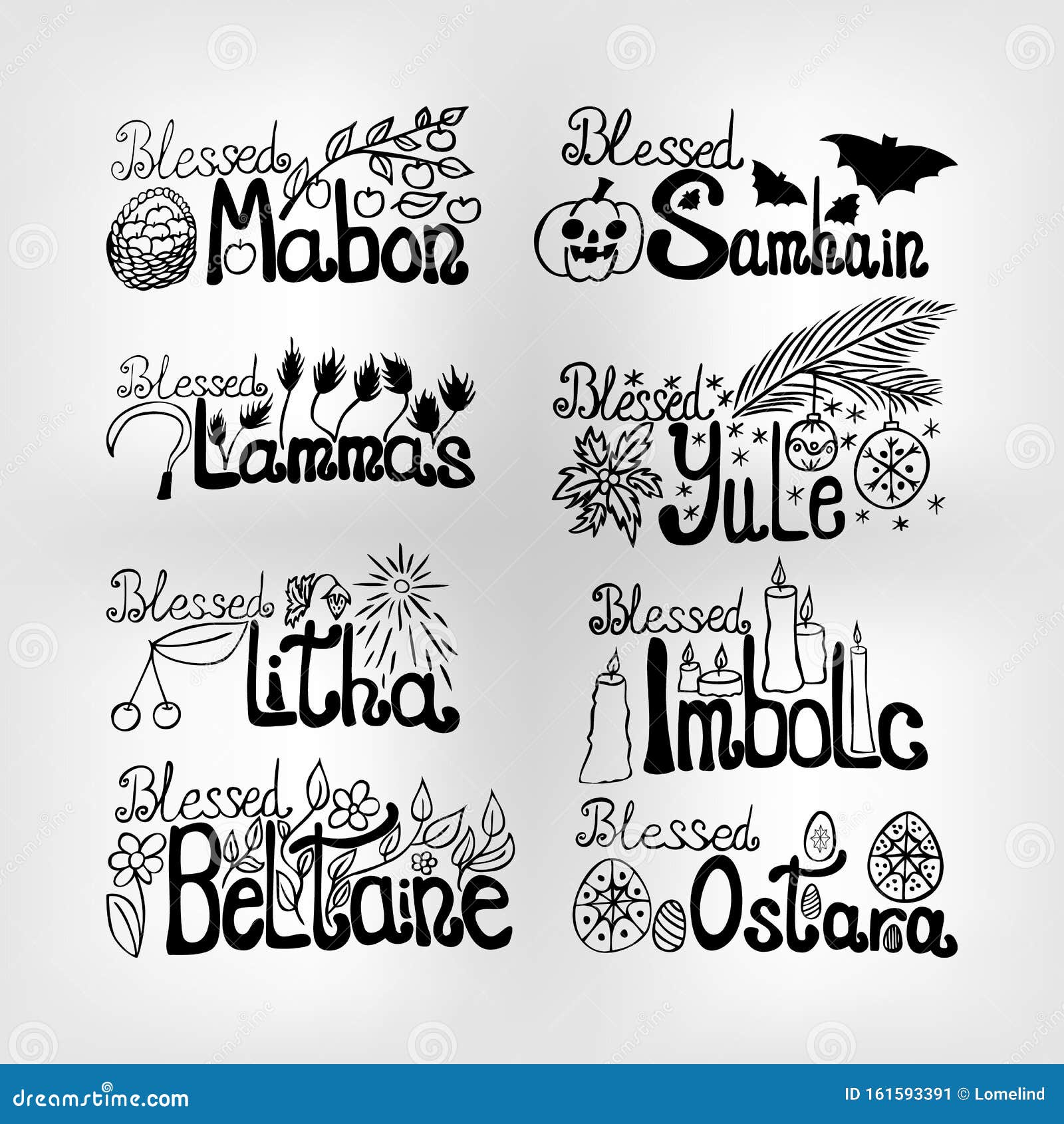 set of  wheel of time lettering