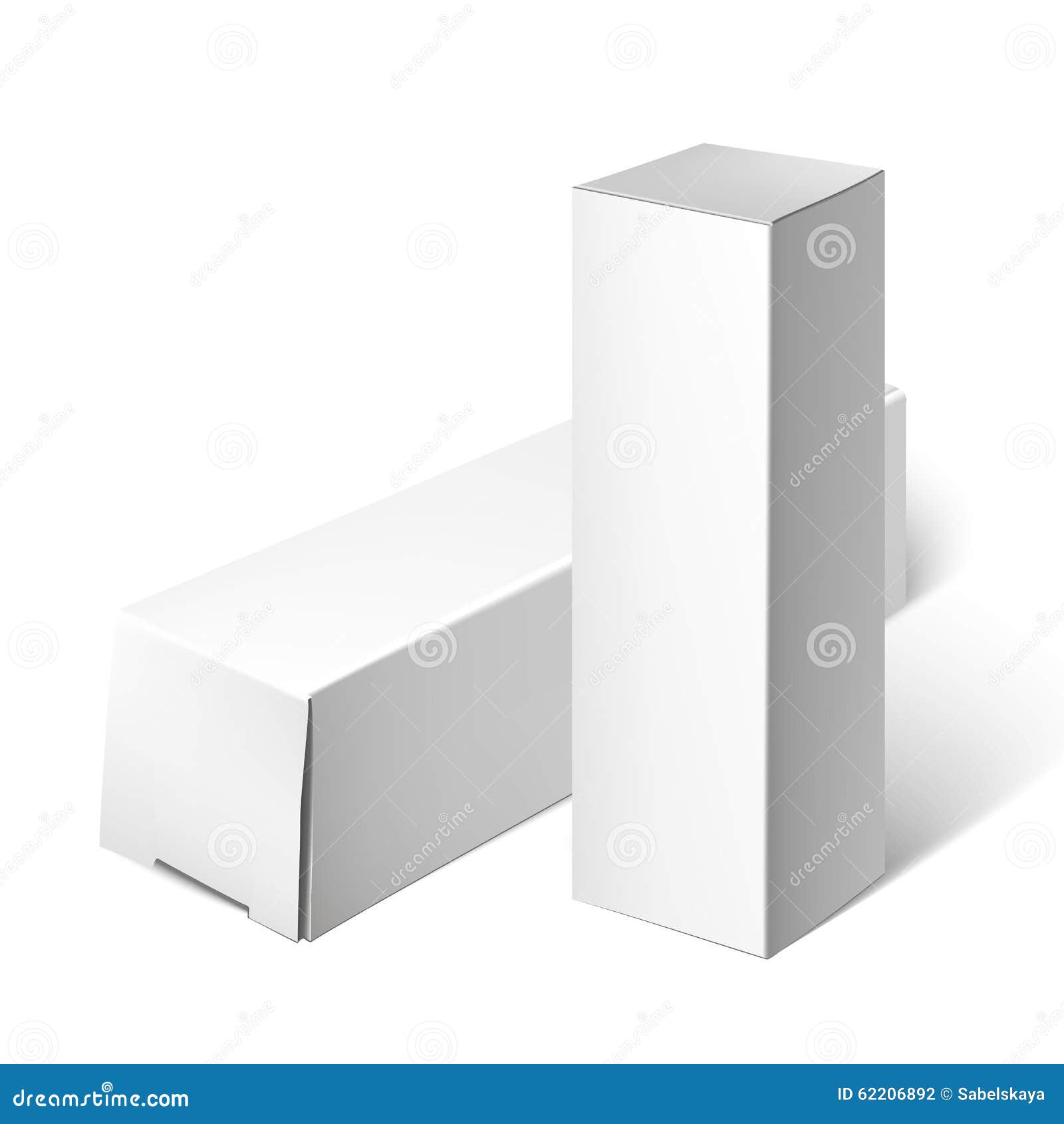 Download Set Of White Package Box. Mockup Template Stock Vector ...