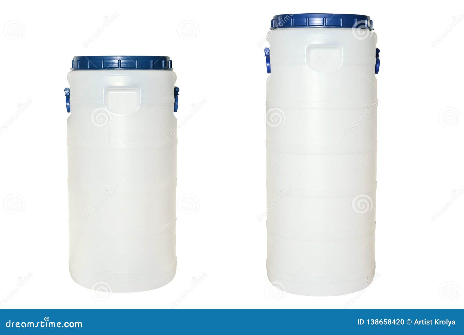 Set of White Plastic Canisters. Stock Photo Image of industry