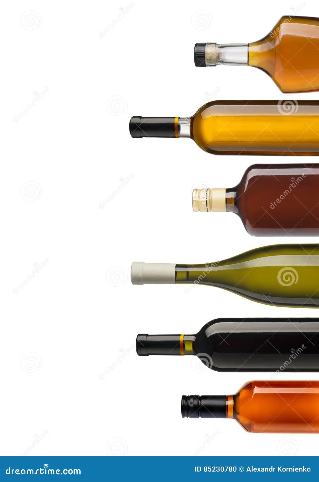 Set of Wine and Brandy Bottles Stock Photo Image of alcohol