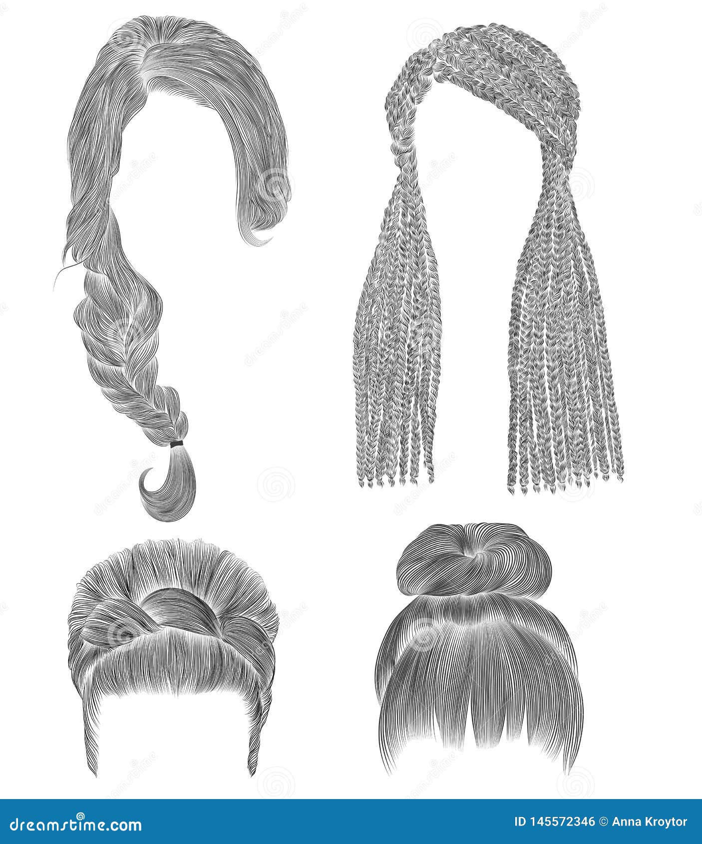 Ernst Dryden sketch for womens hairstyles for the film Tom Sawyer paper  pencil drawing pencil drawing Total Height 485 cm Width 308 cm  inscribed recto right Left side illustrations drawing graphics costume