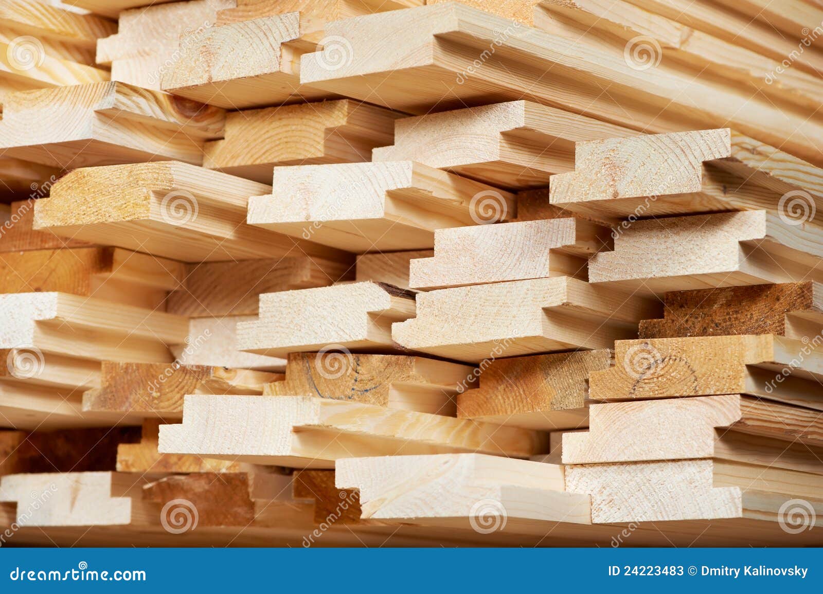 set of wood lumber materials