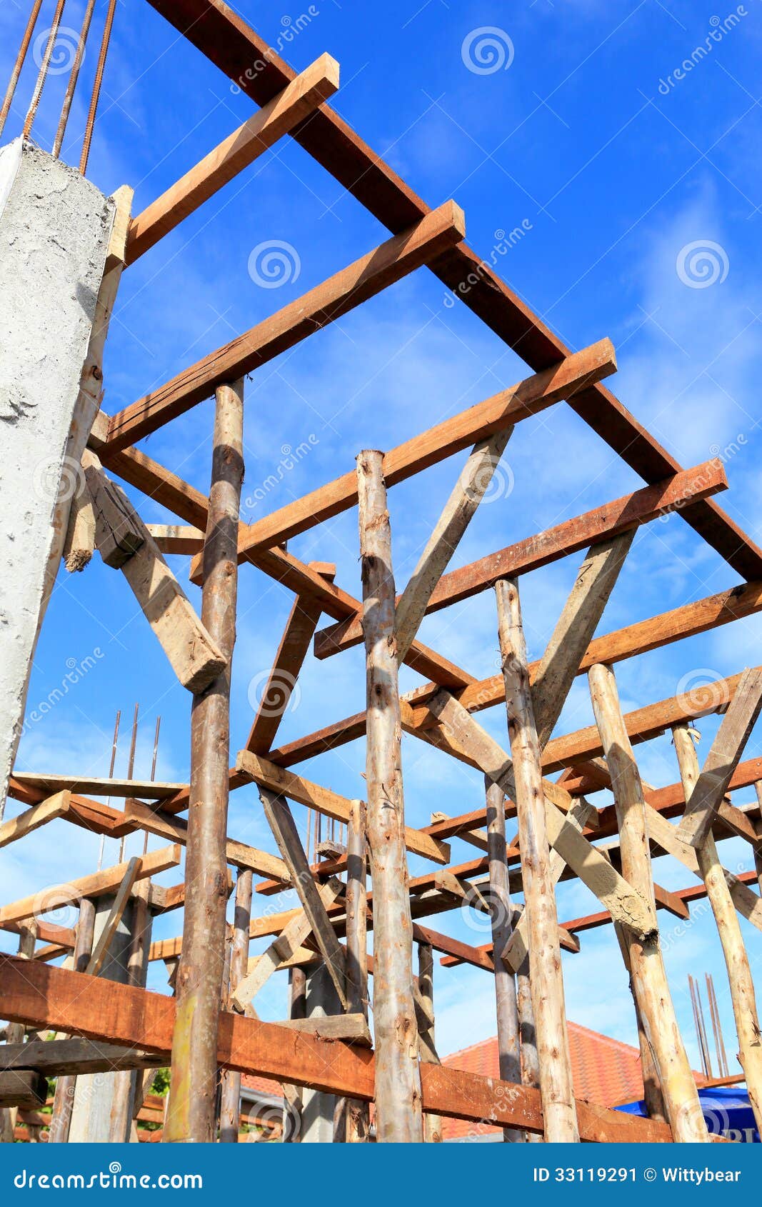 Set of Wood Pine Timber for Construction Building Stock Image Image of development, stack