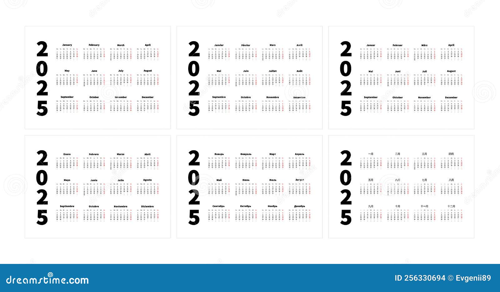 set-of-2025-year-simple-horizontal-a4-size-calendars-in-english-spanish-russian-french