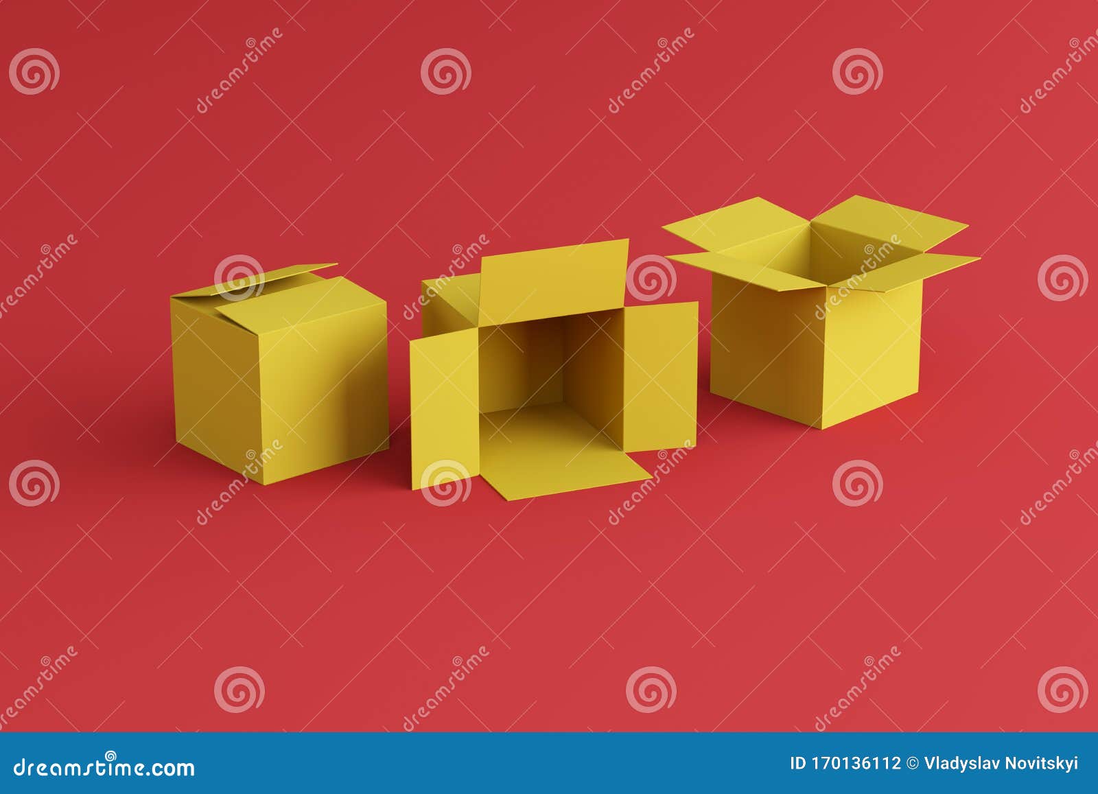 Download Set Of Yellow Boxes On A Red Background Two Boxes Place For Text Place For Logo Stock Illustration Illustration Of Icon Concept 170136112 Yellowimages Mockups