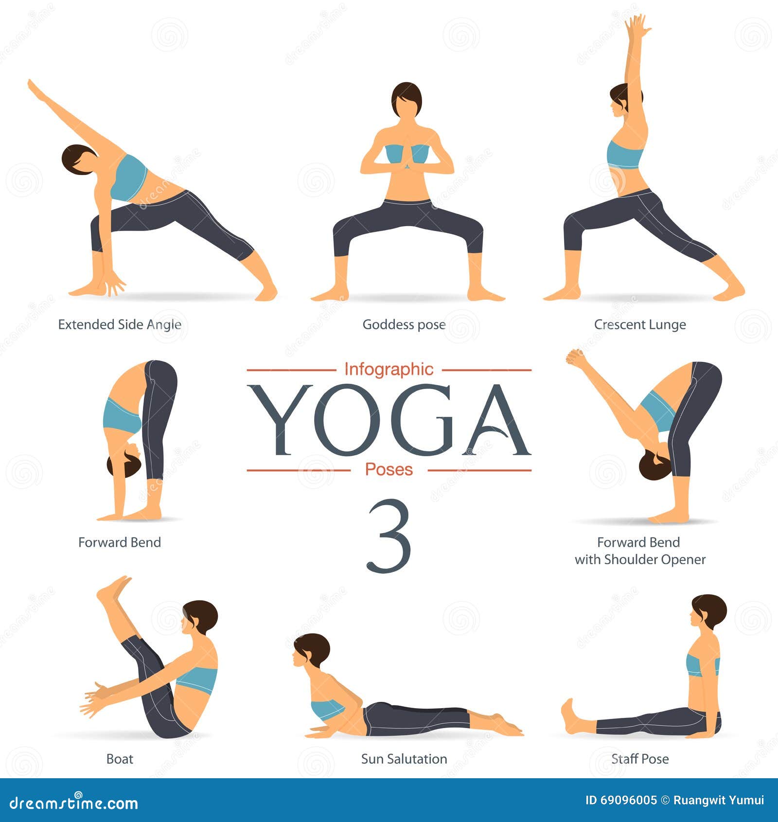 Illustration Showing A Variety Of Yoga Poses High-Res Vector Graphic -  Getty Images