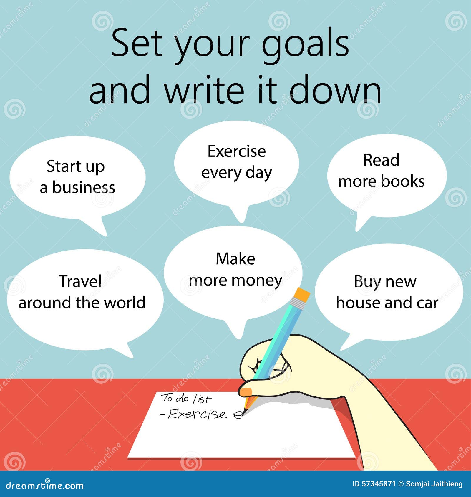 Write Down Goals Stock Illustrations – 6 Write Down Goals Stock