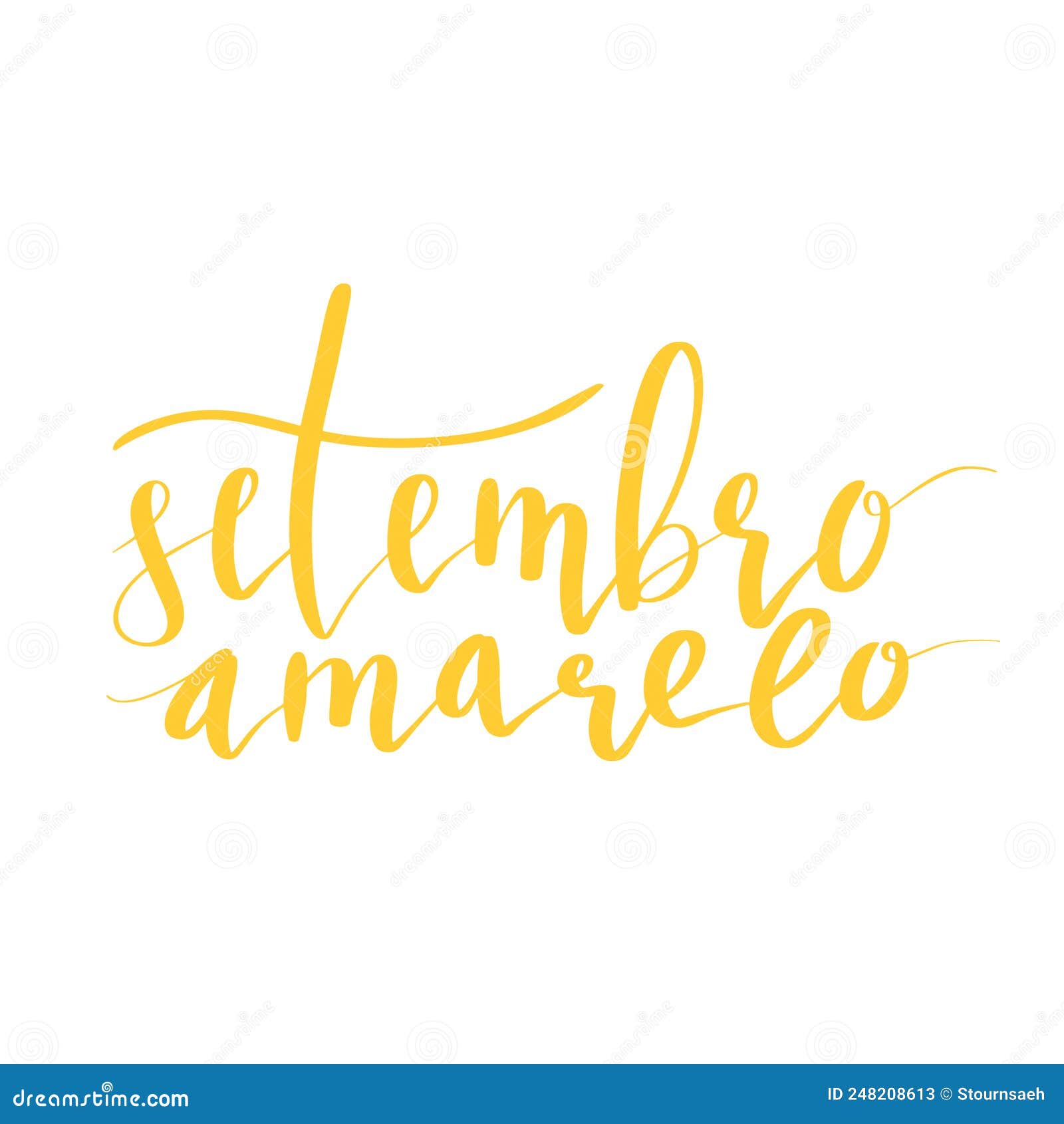 setembro amarelo - yellow sempteber in portuguese, brazillian, suicide prevention month. hand lettering 