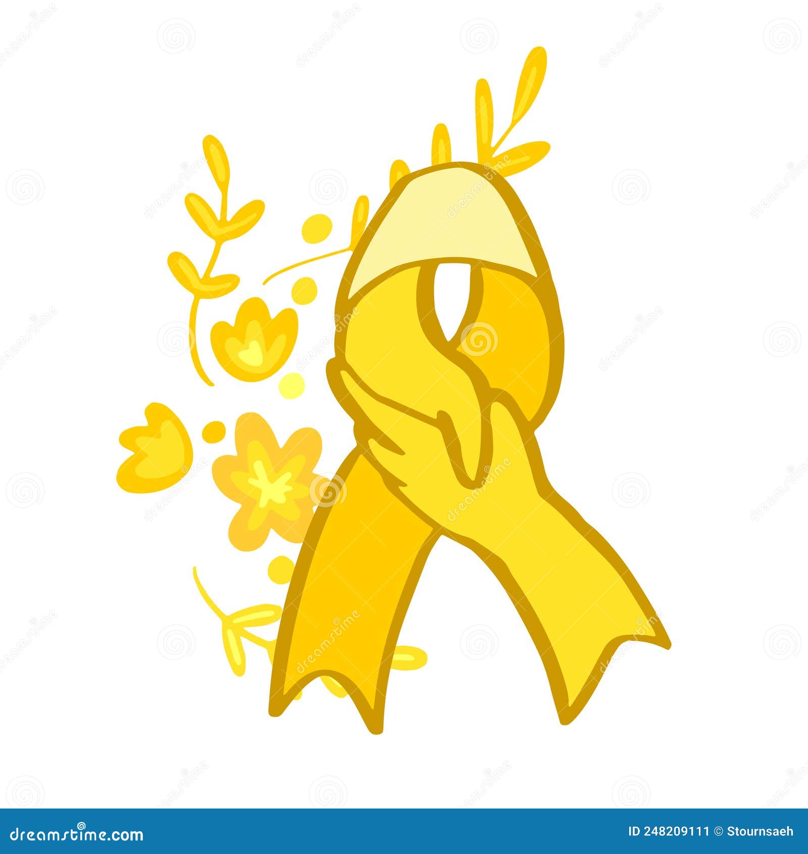 setembro amarelo - yellow sempteber in portuguese, brazillian, suicide prevention month. ribbon support and awareness