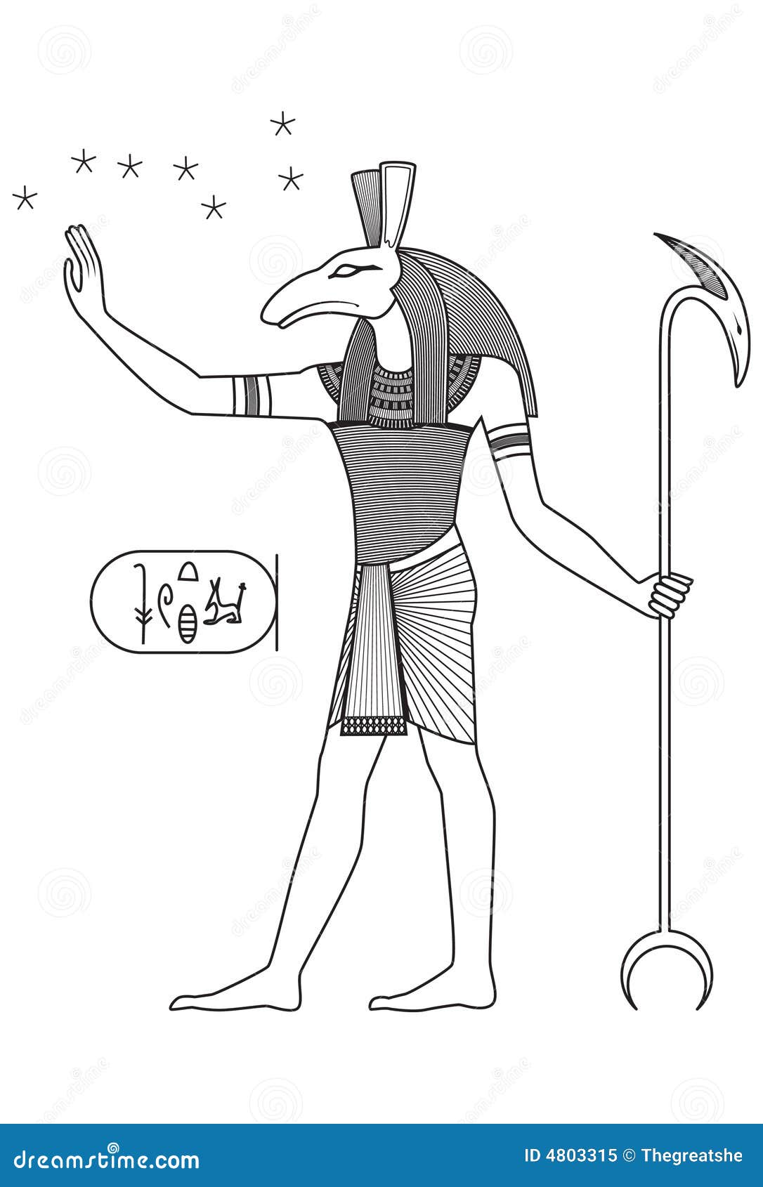 Бог сет в древнем Египте раскраска