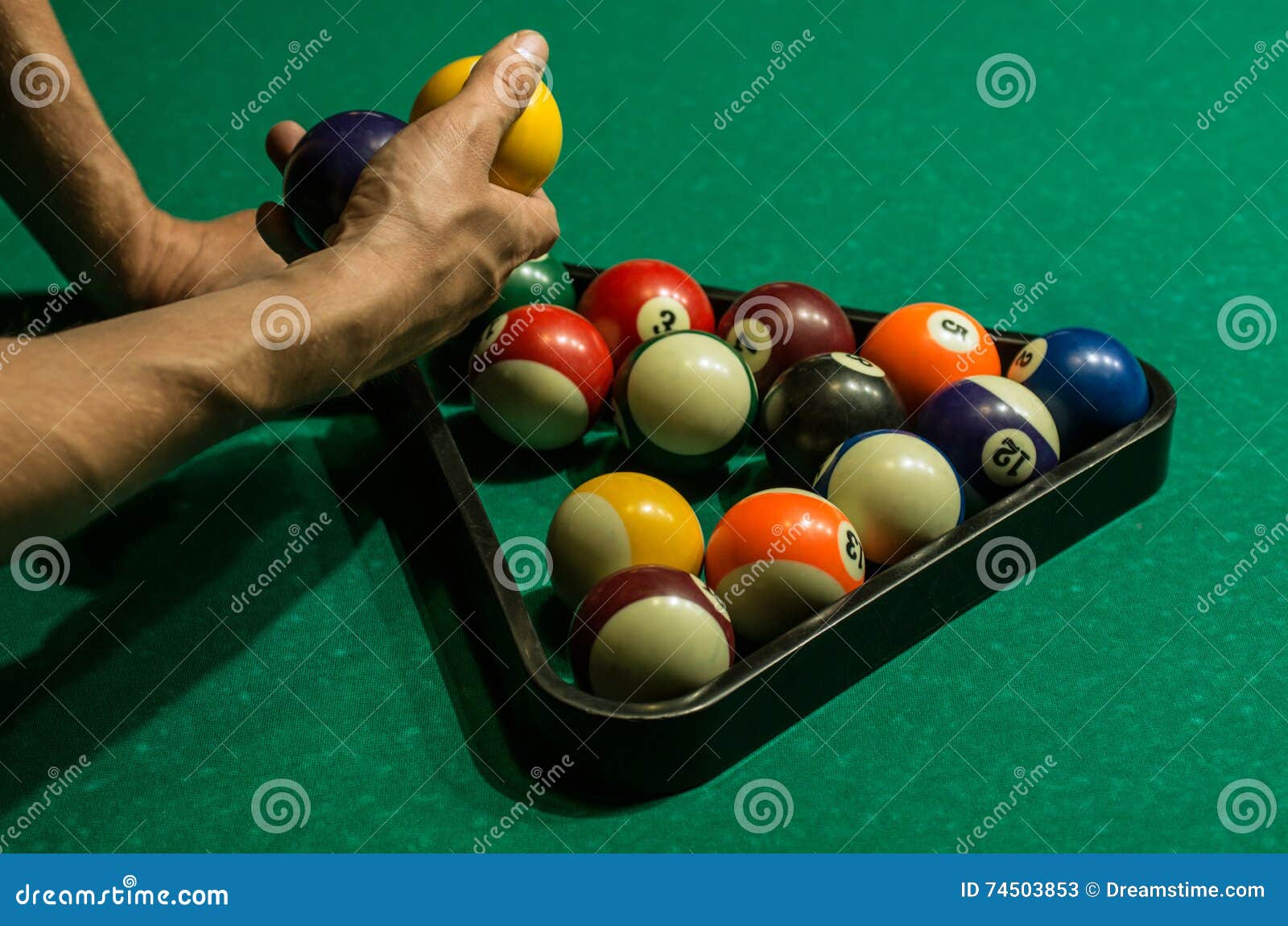 Setting balls stock image. Image of billiards, balls 74503853
