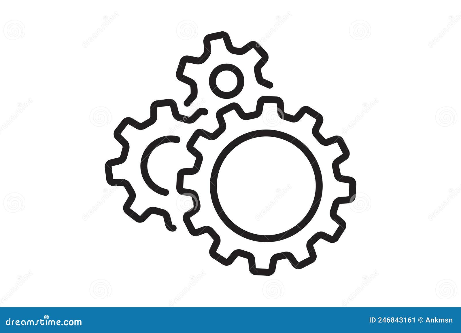 setting icon  with work cog gear . cogweel mechanism 