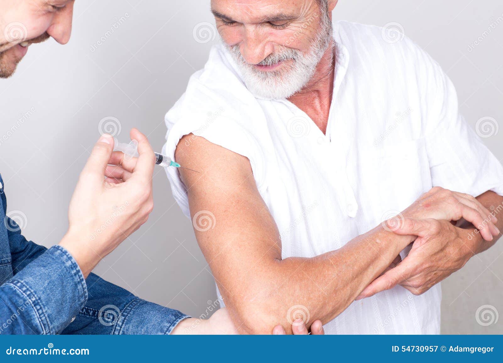 Setting an injection stock image. Image of medicine, care 54730957