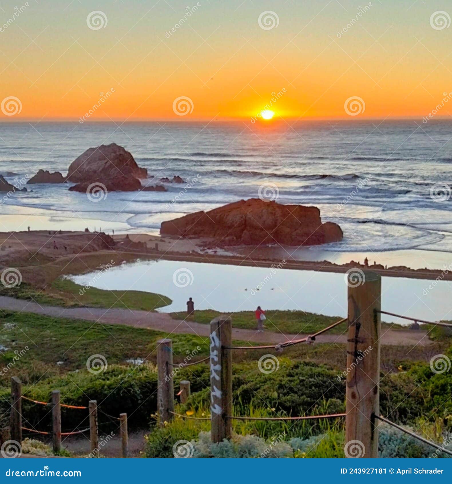 In the Setting of the Sun, San Francisco& X27;s Sutro Bathhouse Ruins Stock Image Image of