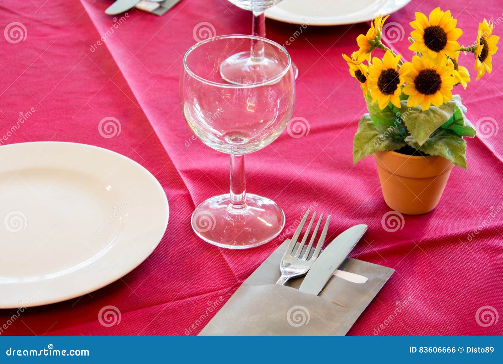 Setting Table in a Restaurant Stock Photo - Image of lunch, background ...