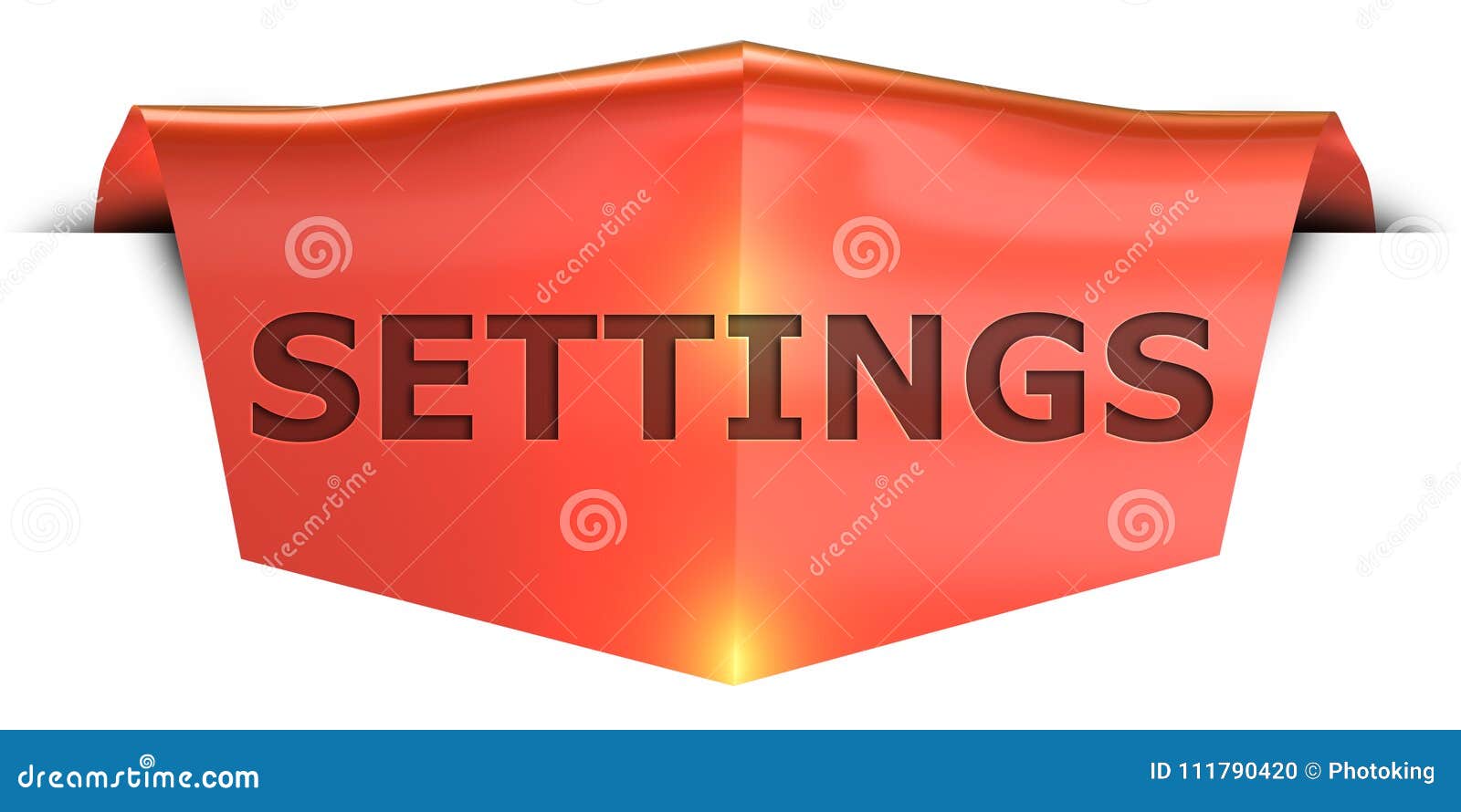 Banner settings stock illustration. Illustration of icon 111790420