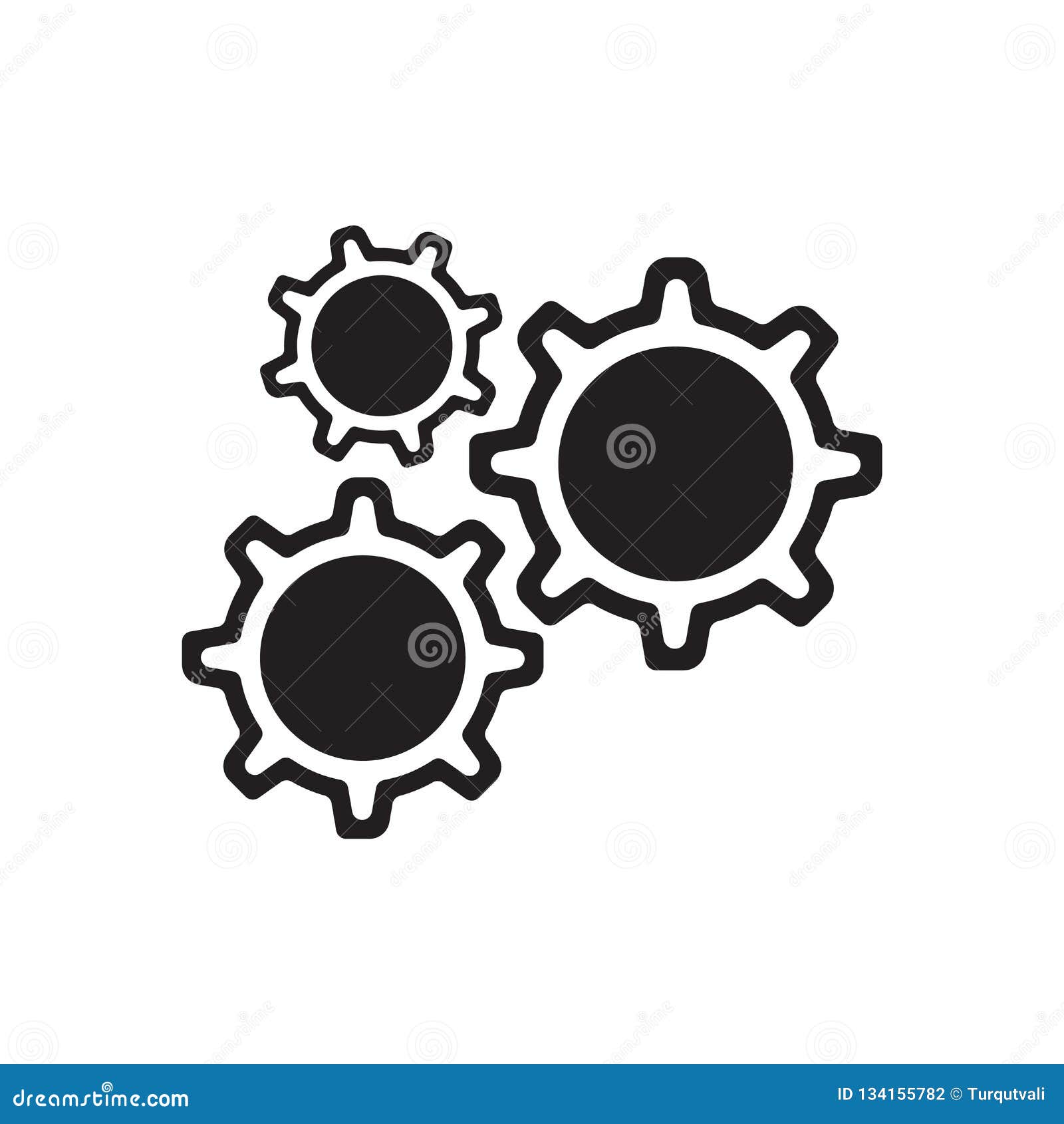 Settings Icon Vector Sign and Symbol Isolated on White Background