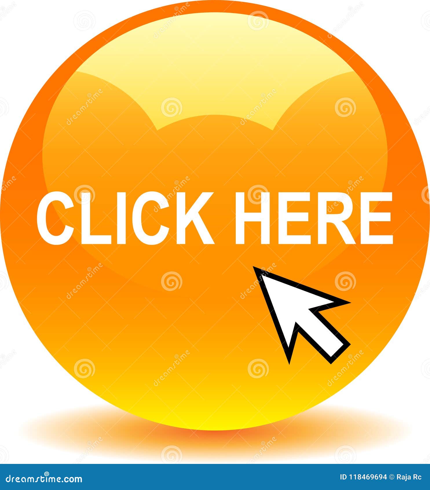 Settings Web Button Orange Stock Vector Illustration Of Glossy 118469694