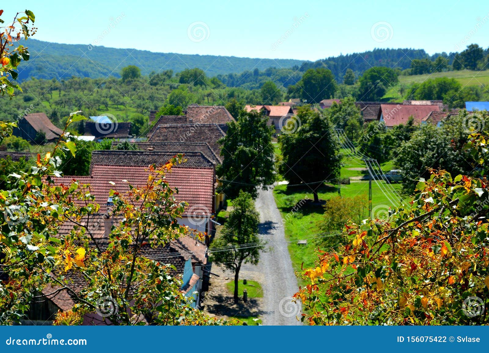 Nice Courtyard of the Fortified Medieval Church in the Village ...